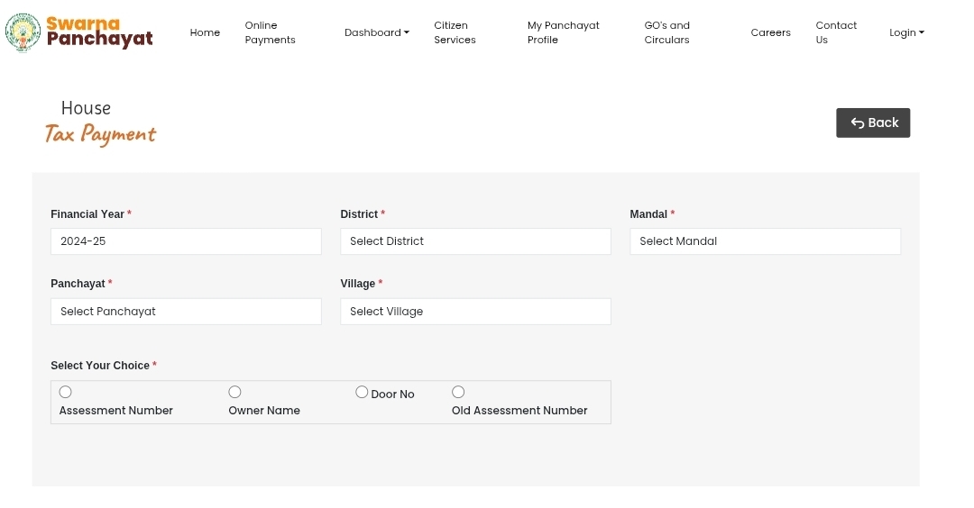 House Tax Payment Andhra Pradesh Online Portal