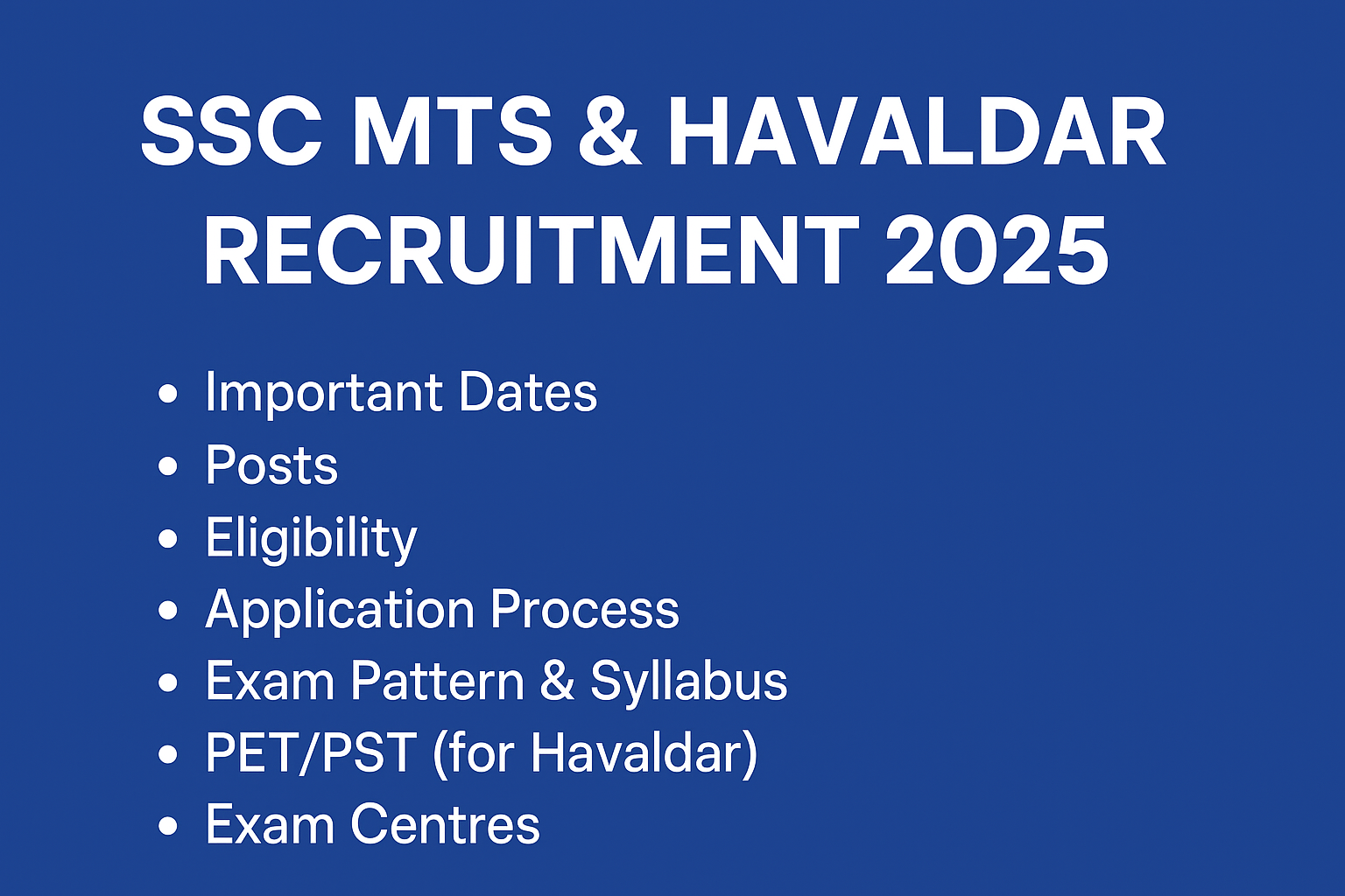 SSC MTS Havaldar 2025